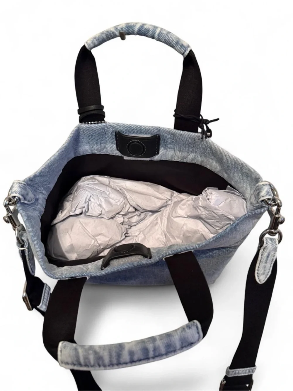 Coach Denim Mini Tour Tote Bag - Picture 4 of 6